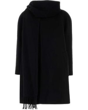 Balenciaga Fringe-Detail Coat - Black