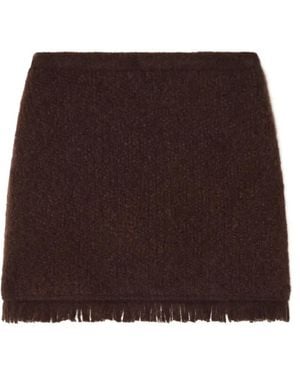 Alanui Fringed Mini Skirt - Brown