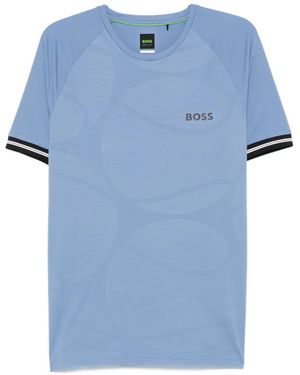 BOSS Logo-Print T-Shirt - Blue