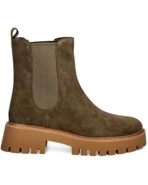 MICHAEL Michael Kors Asher Suede Boot With Thick Sole - Brown