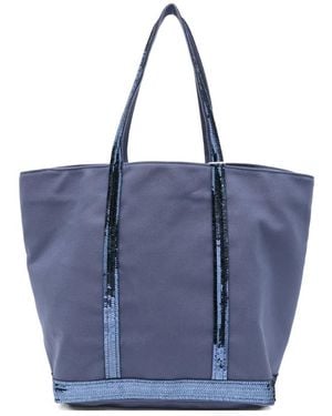 Vanessa Bruno Large Cabas Sequin-Embellished Tote Bag - Blue