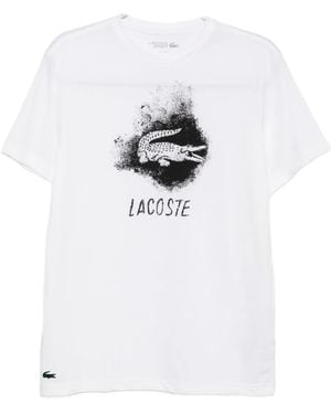 Lacoste Ultra Dry Graphic Sport T-Shirt - White
