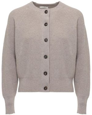 Panicale Gerippter Shiny Cardigan Mit Pailletten - Grau