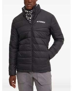 adidas Terrex Quilted-Panel Down Jacket - Grey