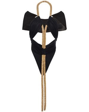 retroféte Body Leidy Con Cut-Out - Nero