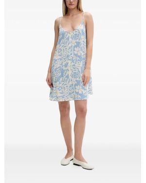 Rip Curl Party Pack Mini-Jurk Met Bloemenprint En Knopen - Blauw