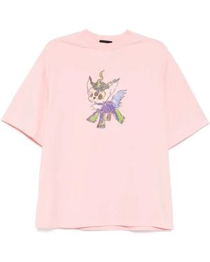 we11done Jeff Monster Tシャツ - ピンク