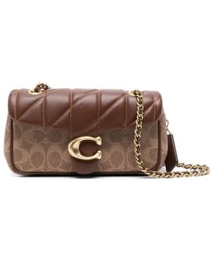 COACH Tabby キルティング ショルダーバッグ - ブラウン