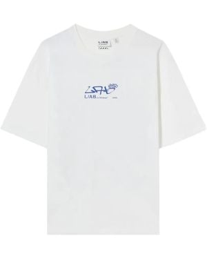 LAB C.O. OFF WHITE X L/Ab T-Shirt Graffiti Diagonal - White