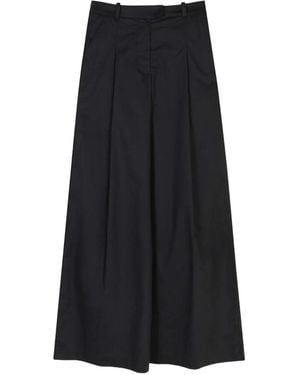 Malloni Pleated Cotton Trousers - Black