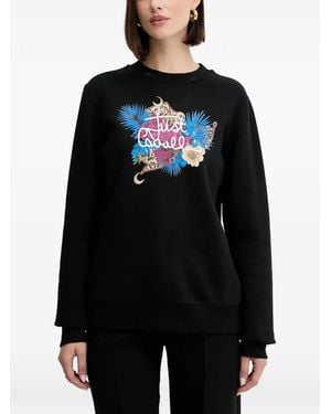 Just Cavalli Graphic-Print Sweatshirt - Black