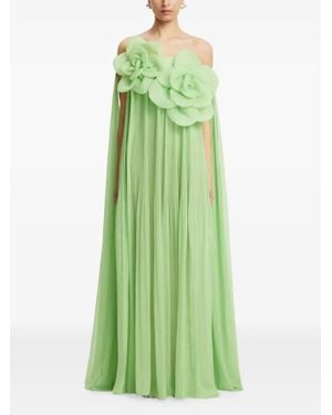 LEO LIN Jaclyn Flower-Detail Maxi Dress - Green