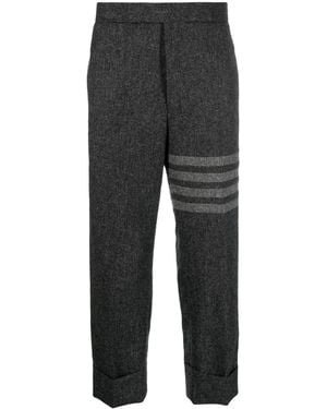 Thom Browne Bar Wool Trousers - Grey