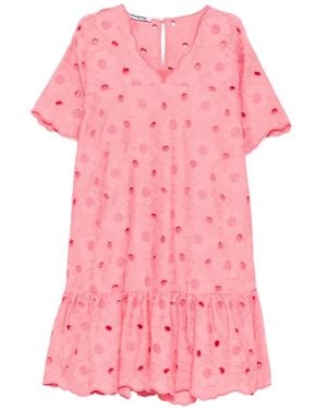 Vivetta Broderie Anglaise Ruffled Dress - Pink