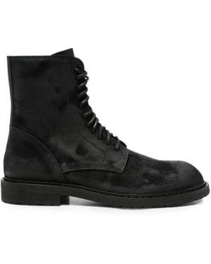 Ann Demeulemeester Lace-Up Combat Boots - Black