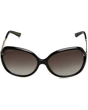 Gucci Occhiali Da Sole Ovali - Marrone