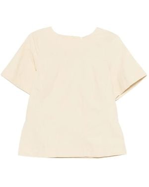Yerse Carli Paneled Cotton Blouse - Natural