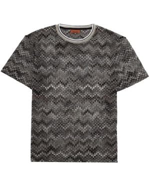 Missoni Zigzag-Knit T-Shirt - Gray