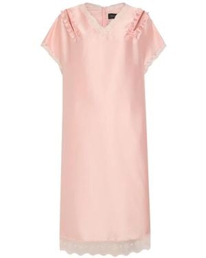 Simone Rocha Lace-Trim Ruffled Mini Dress - Pink