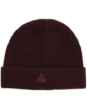 Isabel Marant Ribbed Beanie - Red