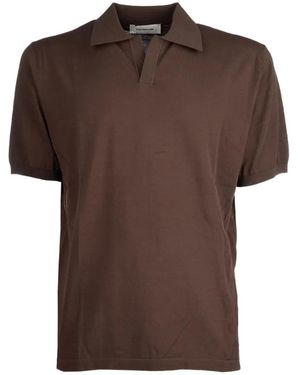 PAOLO RAGAZZINI Fine-Knit Short-Sleeve T-Shirt - Brown
