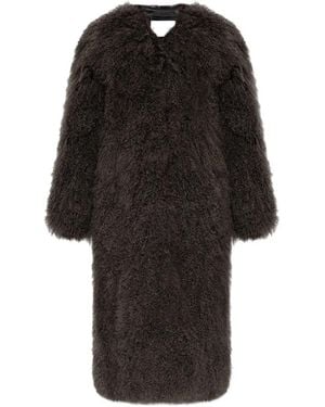 Stand Studio Carolina Sheep-Fur Coat - Black