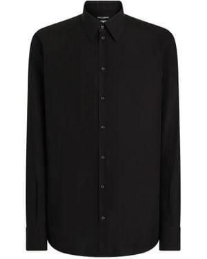 Dolce & Gabbana Poplin Martini Shirt - Black