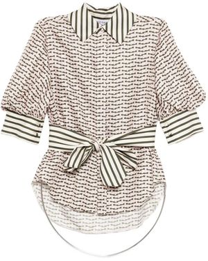 Dice Kayek Geometric Shirt - White