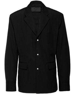 Prada Single-Breasted Cotton Blazer - Black