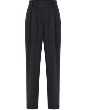 Giorgio Armani Pleated Wool Pants - Black