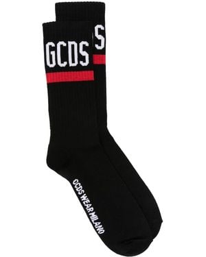 Gcds Socken Mit Logo-Intarsie - Schwarz