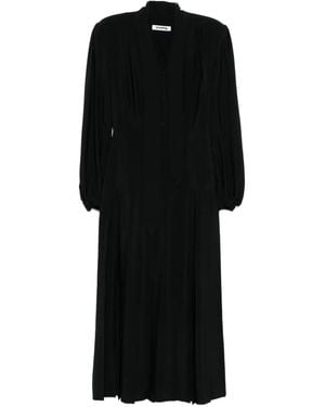 Vivetta Midikleid mit Falten - Schwarz