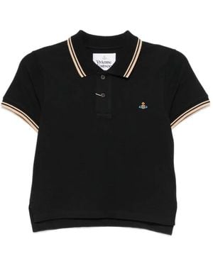 Vivienne Westwood Orb-Embroidered Polo Shirt - Black