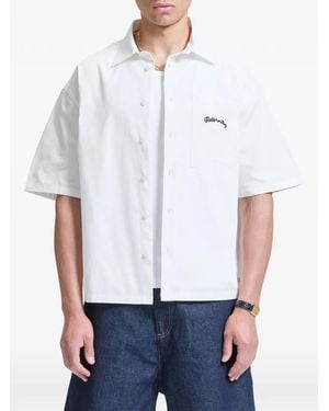 RETERNITY Le Progress Logo-Embroidered Short-Sleeve Shirt - White