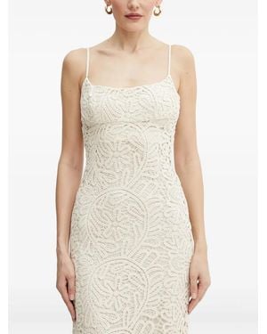 Bardot Lace-Patterned Midi Dress - White