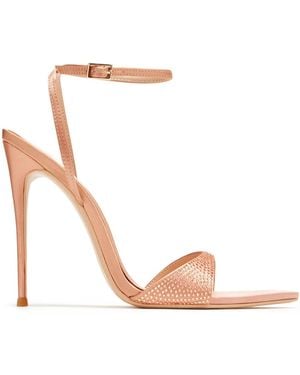 Femme LA 120Cm Gg Satin Heel Sandals - Pink