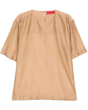 Thelatest Dean Short-Sleeve Top - Natural