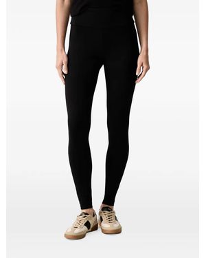 EA7 Logo-Print Leggings - Black