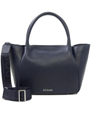 Bogner Wallis Raja Leather Tote Bag - Blue
