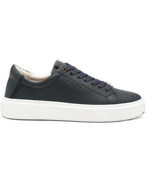 Alexander Smith Logo-Embossed Leather Sneakers - White