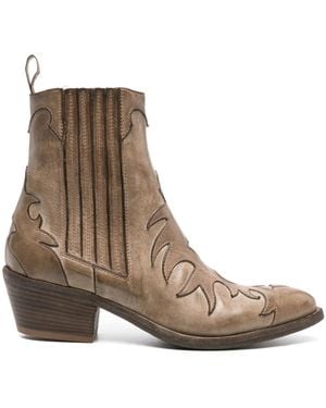 Sartore 45Mm Leather Cowboy Boots - Brown