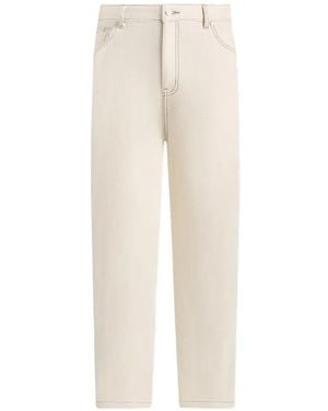 Manière De Voir Dn001 Tapered Fit Jeans - White
