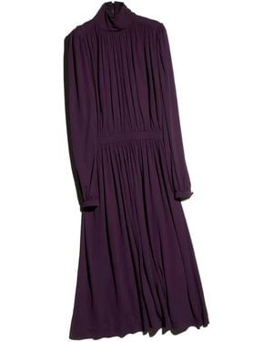 Gucci Light Viscose Crêpe Jersey Dress - Purple