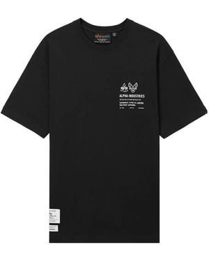 Alpha Industries ロゴ Tシャツ - ブラック
