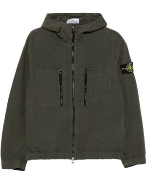 Stone Island Zip-Up Jacket/Hoodie - Green