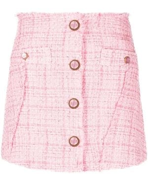 Gcds Button-Up Tweed Miniskirt - Pink