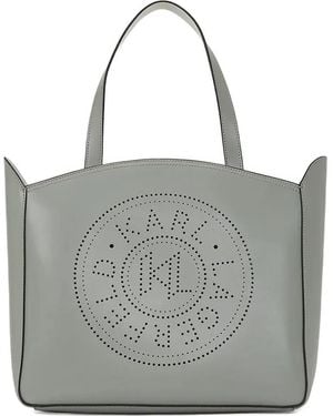 Karl Lagerfeld K/Circle Medium Shopper - Grijs