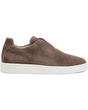 Aurélien Aur3 Suede Trainers - Brown