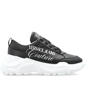 Versace Jeans Couture Logo-Print Trainers - White