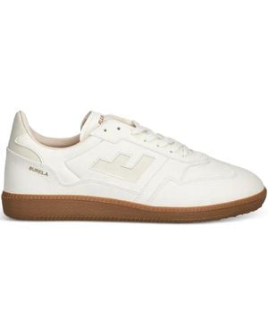 Flamingos Burela Slim Logo-Appliqué Trainers - White